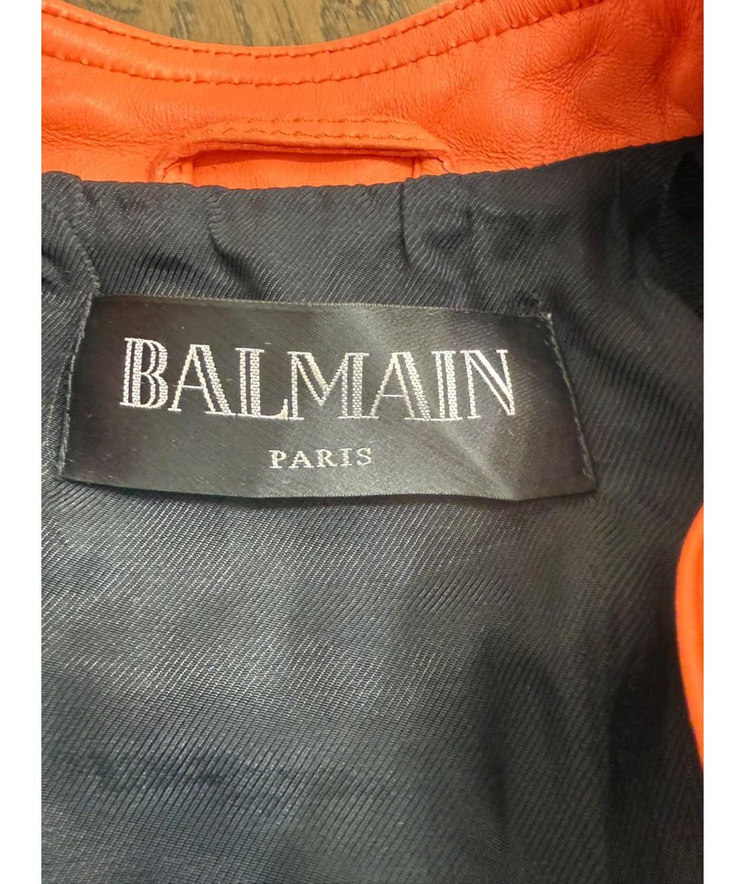 BALMAIN Черная кожаная куртка, фото 2