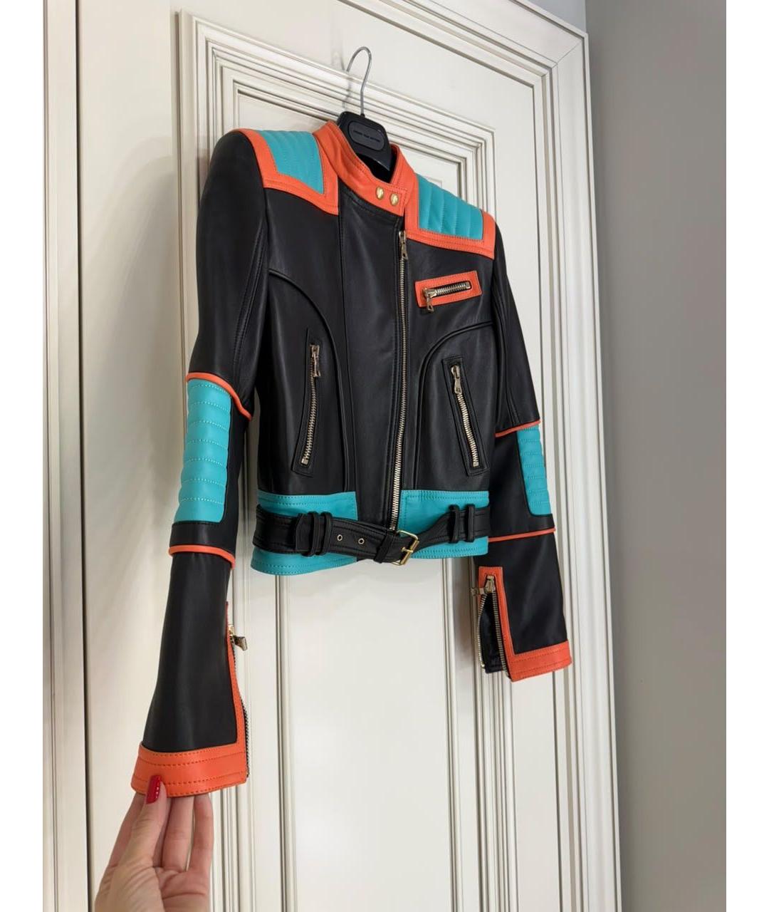 BALMAIN Черная кожаная куртка, фото 3