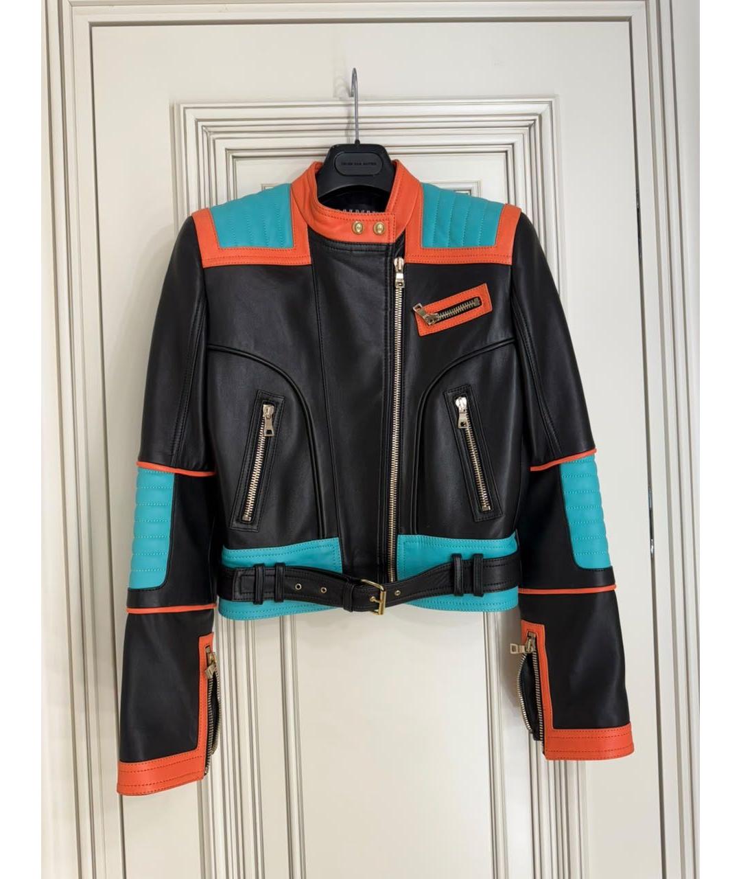 BALMAIN Черная кожаная куртка, фото 9