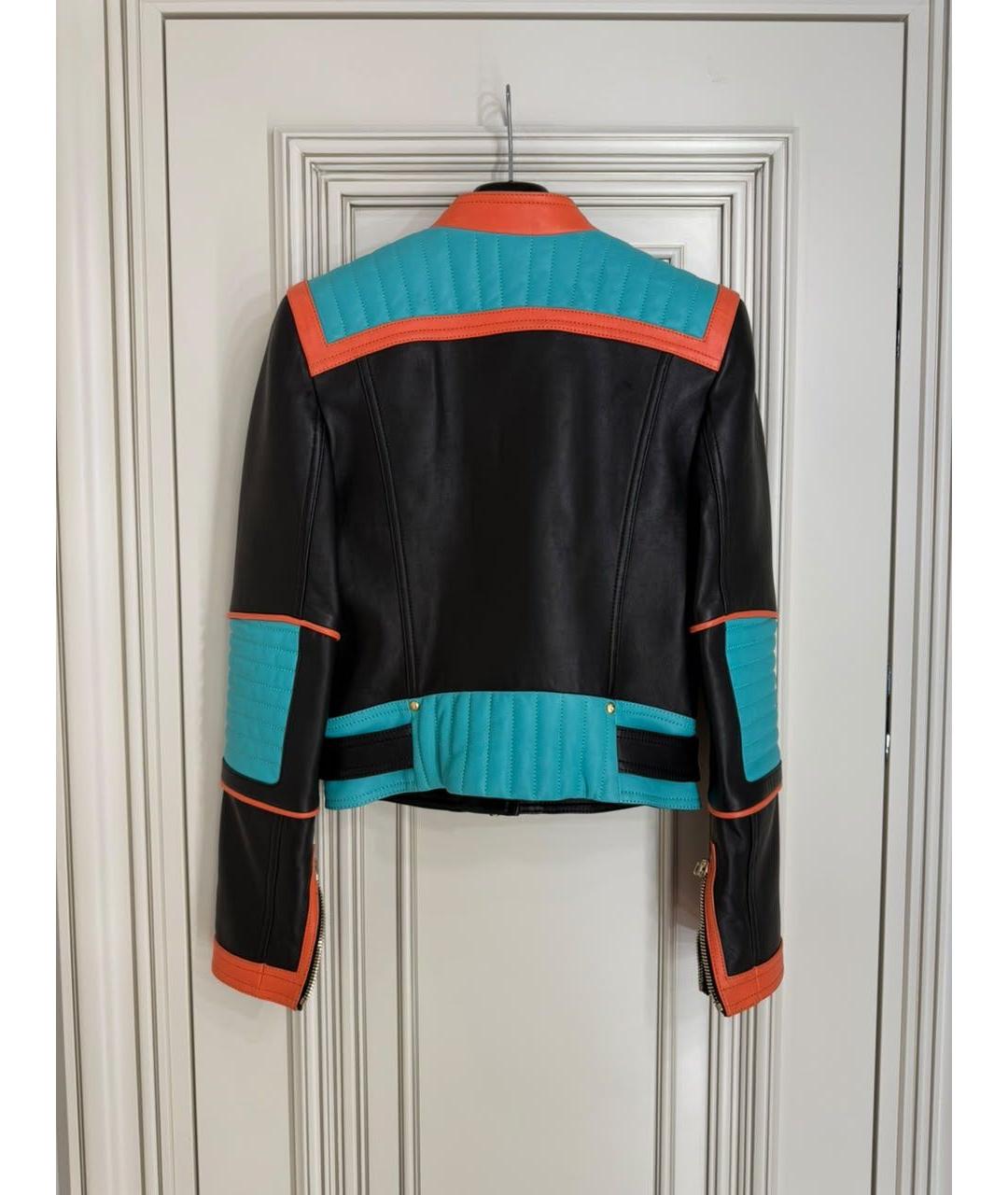 BALMAIN Черная кожаная куртка, фото 4