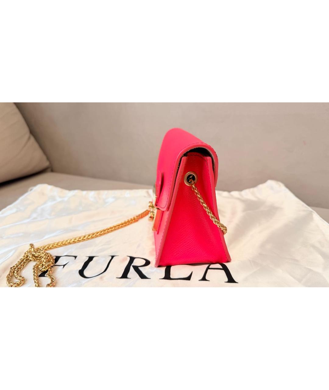 FURLA Красная кожаная сумка через плечо, фото 8