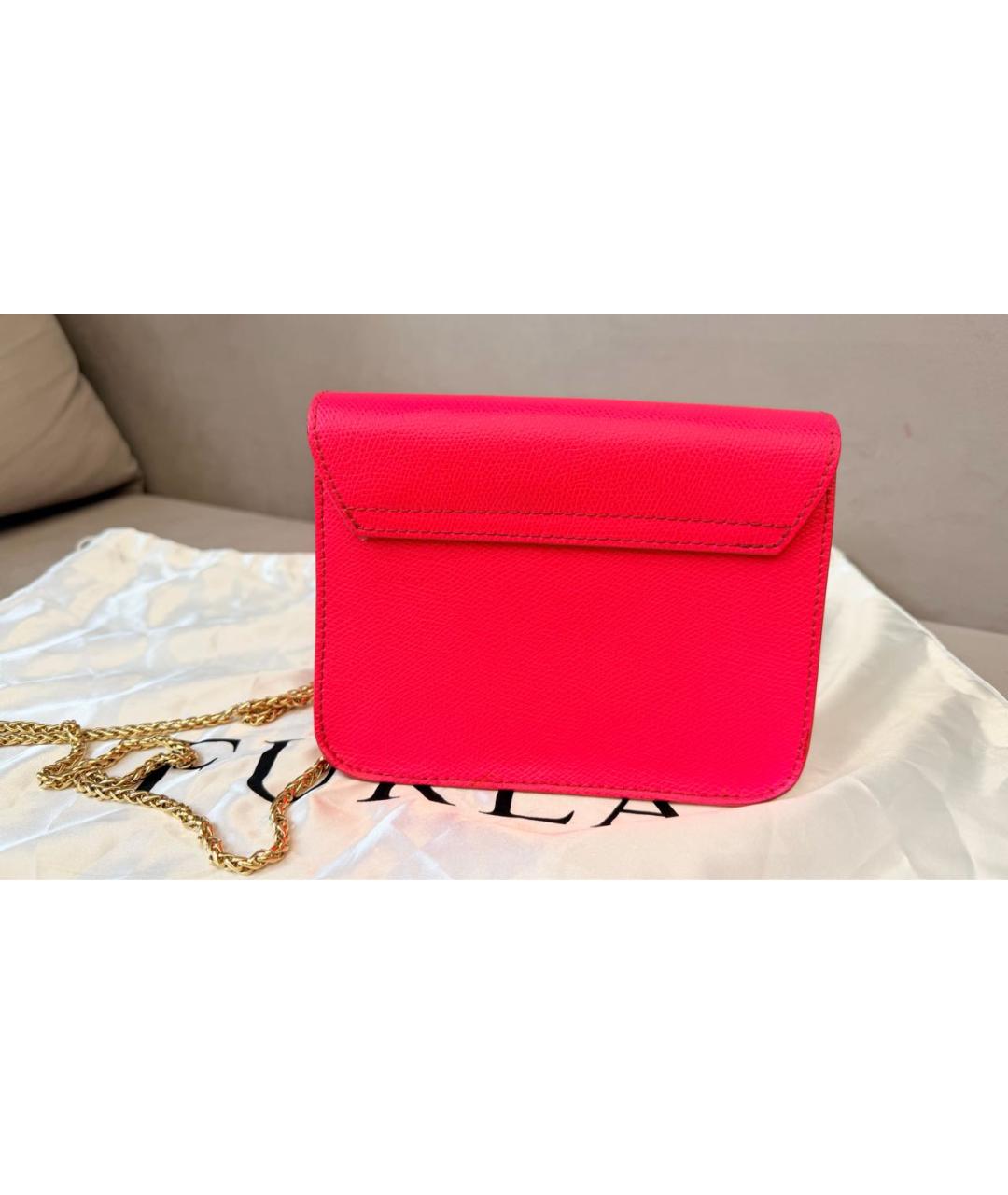 FURLA Красная кожаная сумка через плечо, фото 3