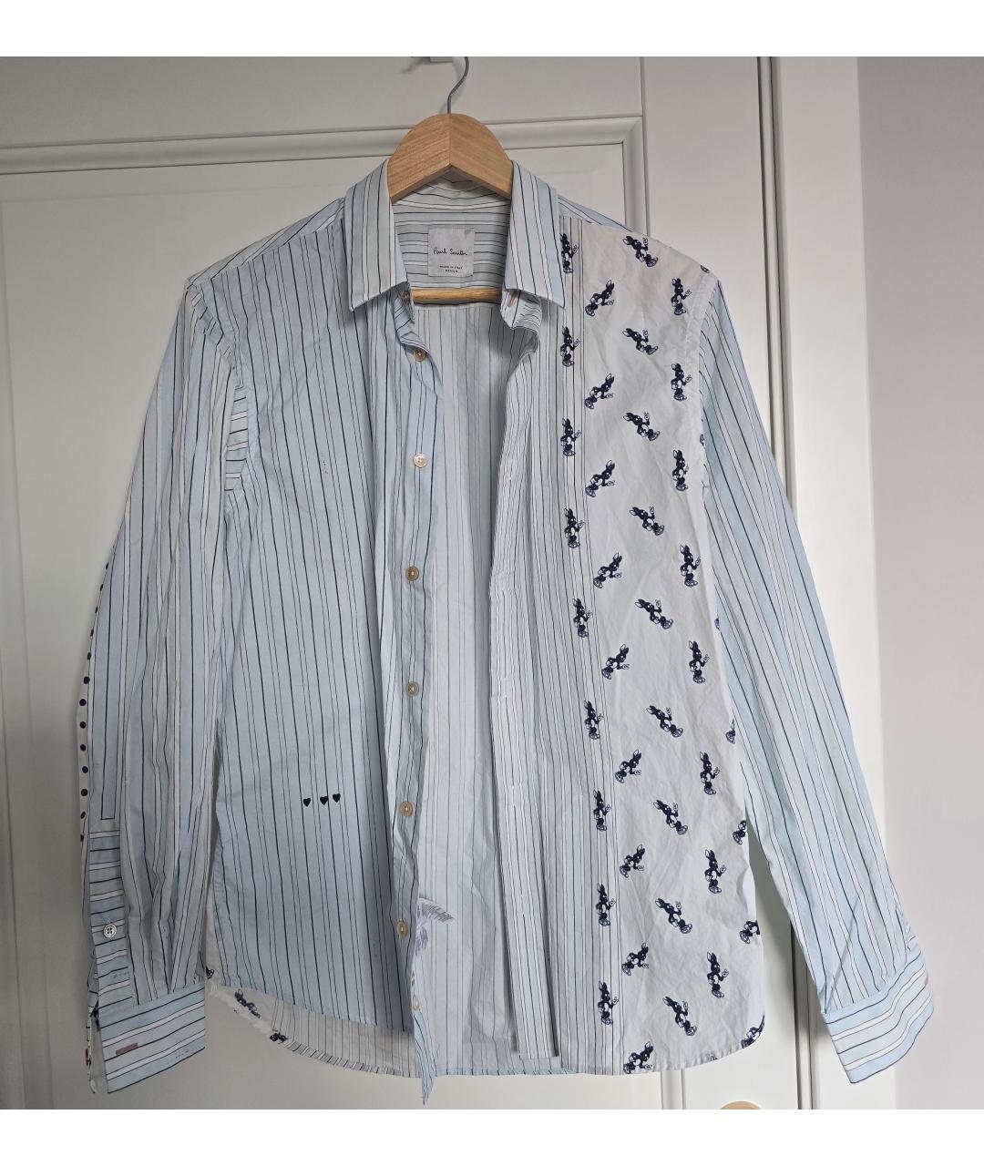 PAUL SMITH Голубая хлопковая кэжуал рубашка, фото 5