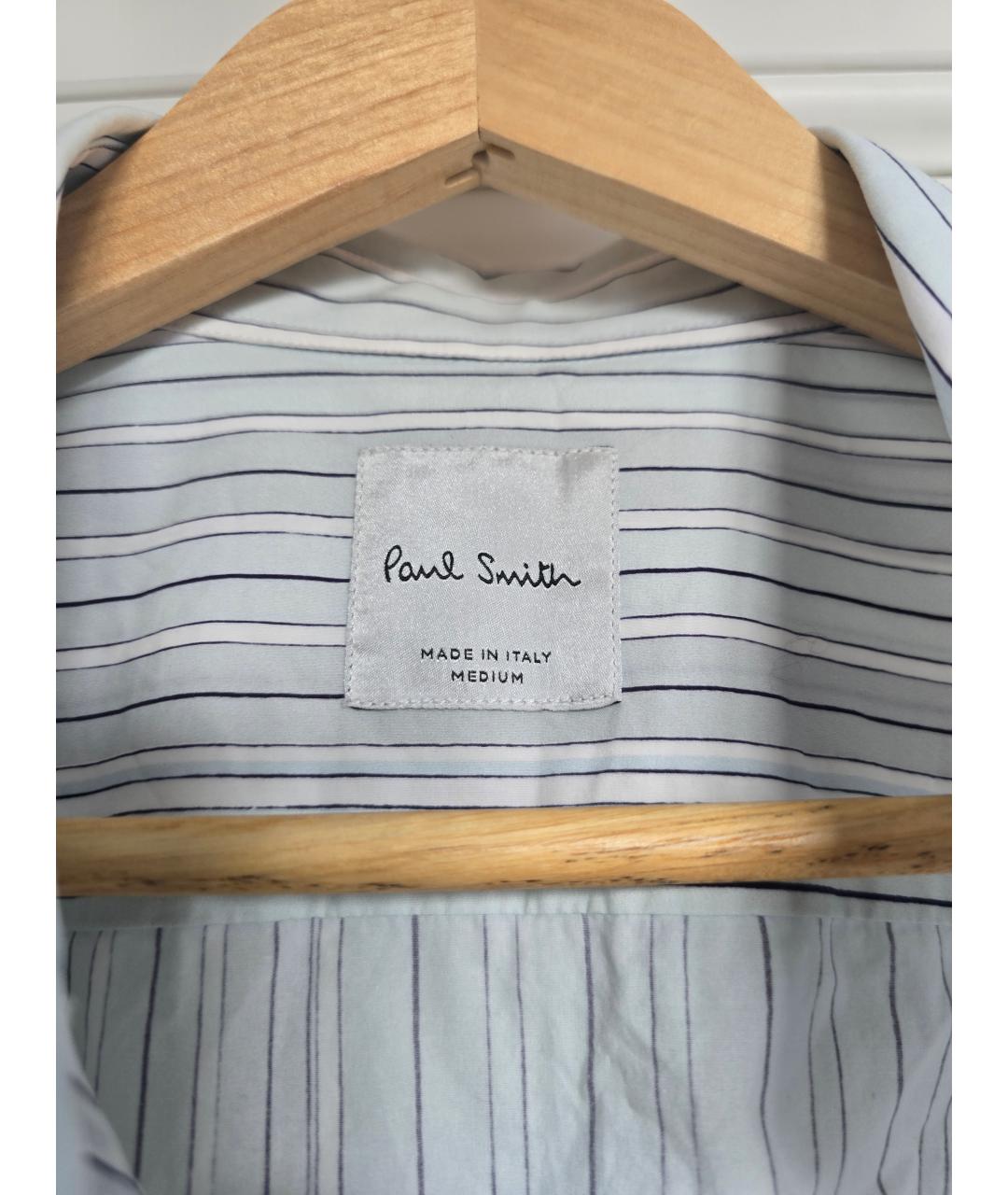 PAUL SMITH Голубая хлопковая кэжуал рубашка, фото 3