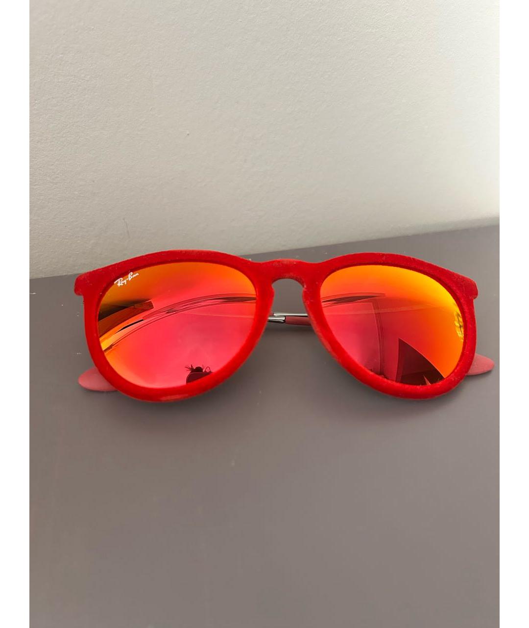 RAY BAN Красные солнцезащитные очки, фото 3