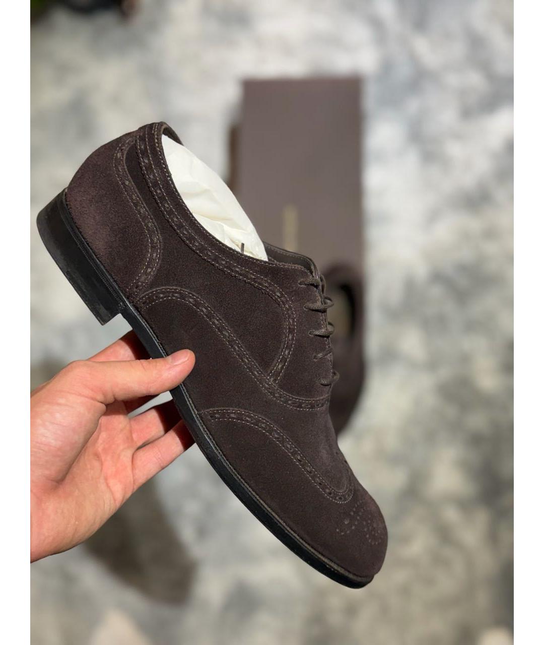 BOTTEGA VENETA Коричневые замшевые туфли, фото 2