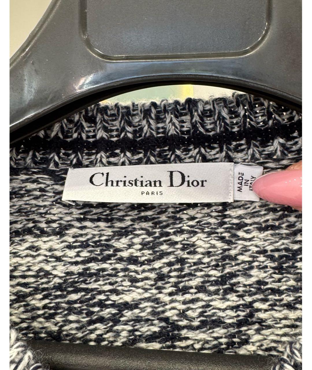 CHRISTIAN DIOR Серый шерстяной джемпер / свитер, фото 3