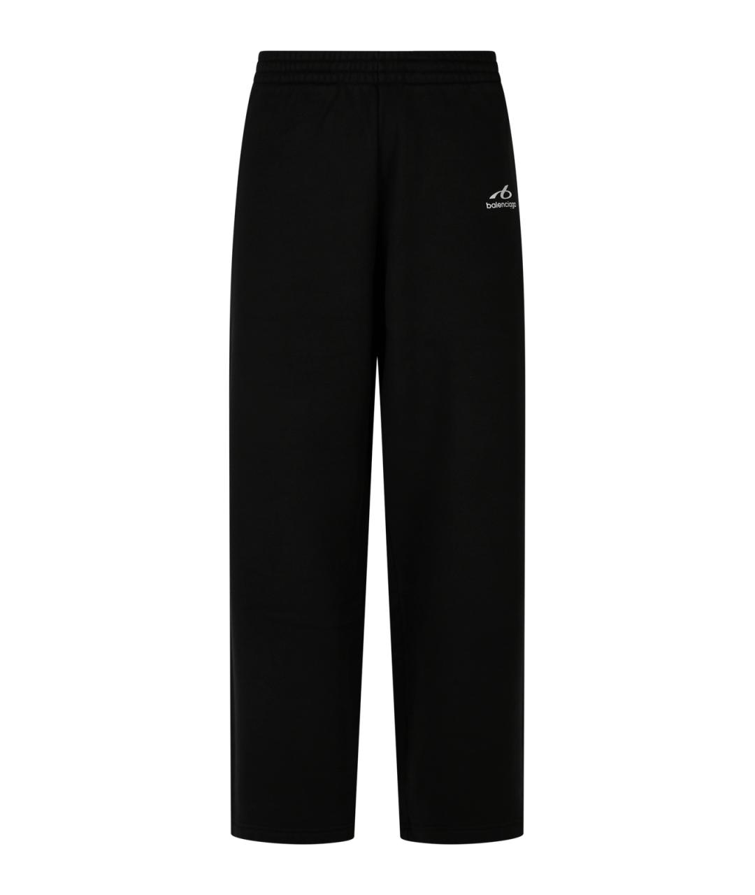 BALENCIAGA Черные хлопковые повседневные брюки, фото 1