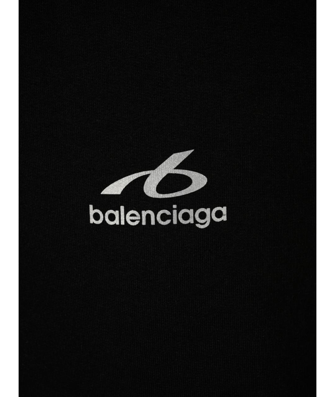 BALENCIAGA Черные хлопковые повседневные брюки, фото 3