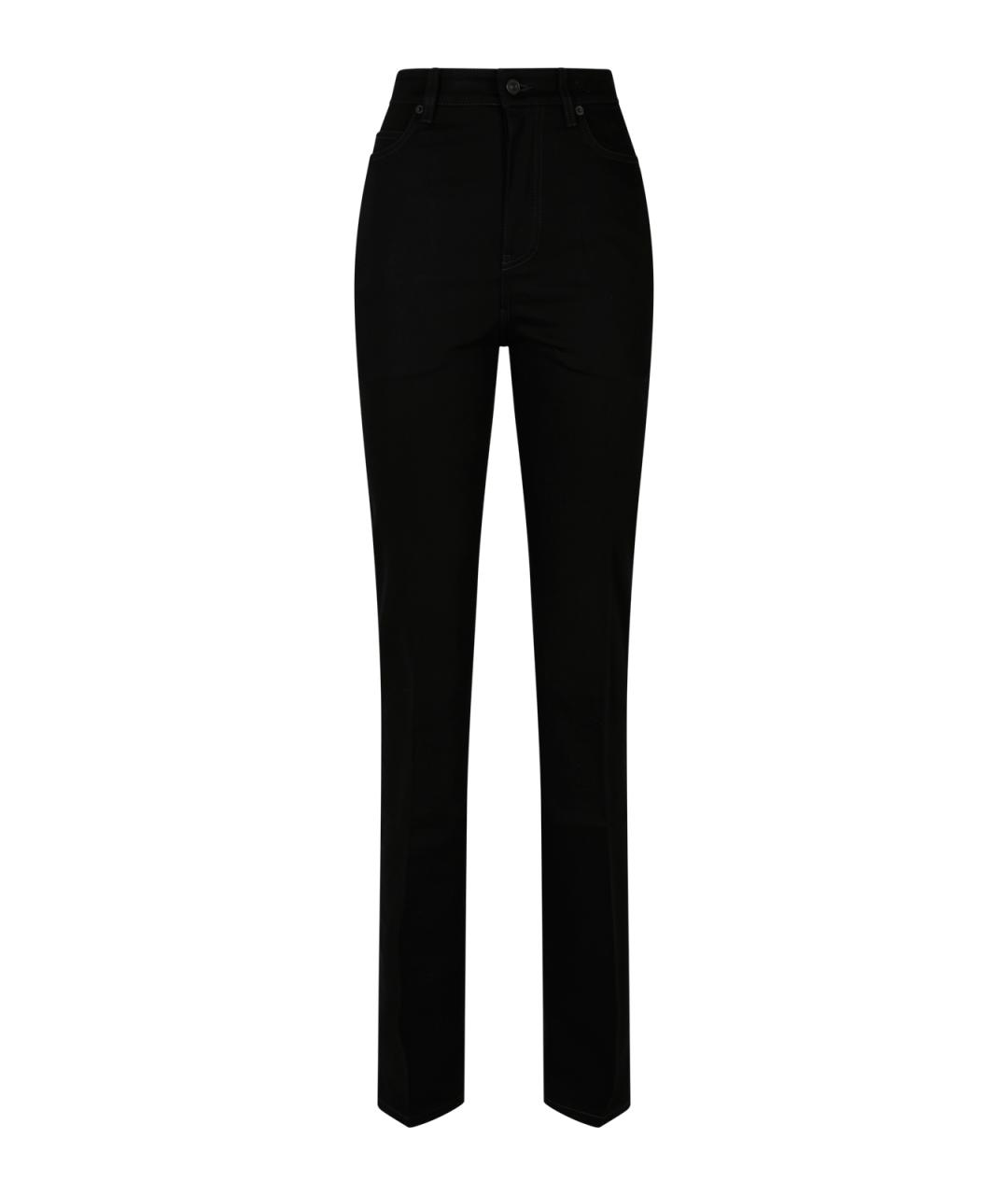 BALENCIAGA Черные хлопковые прямые джинсы, фото 1
