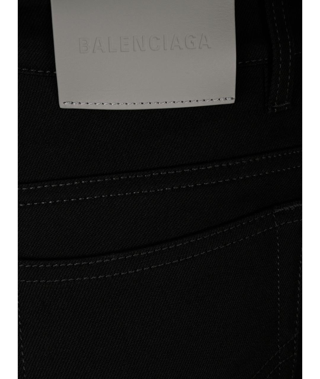 BALENCIAGA Черные хлопковые прямые джинсы, фото 3