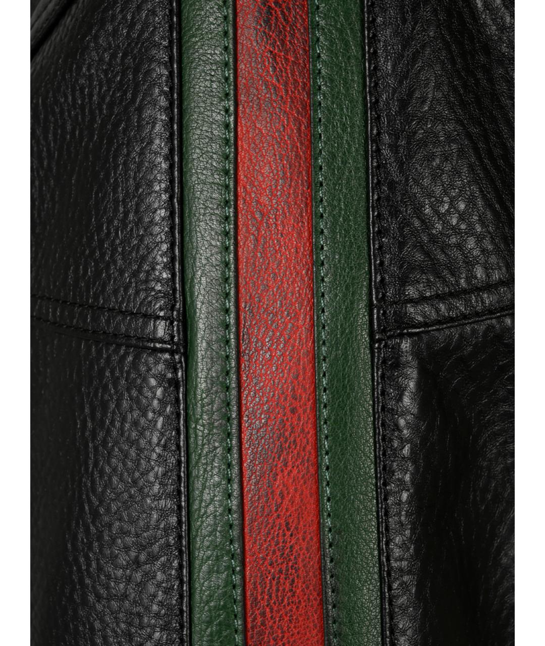 GUCCI Черная кожаная куртка, фото 6