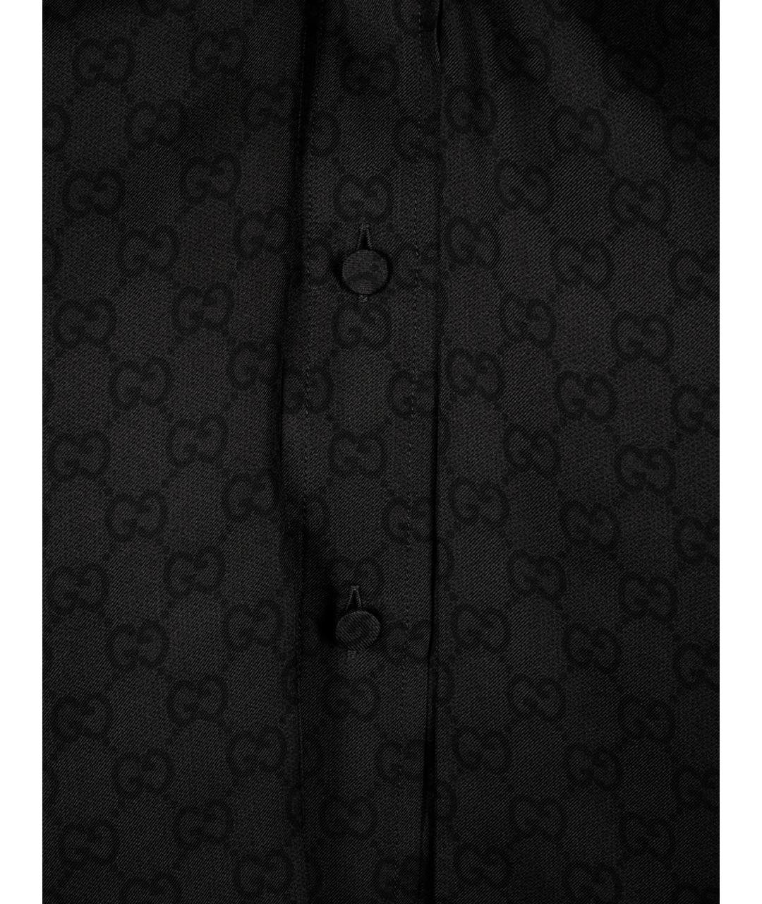 GUCCI Черная шелковая рубашка, фото 3