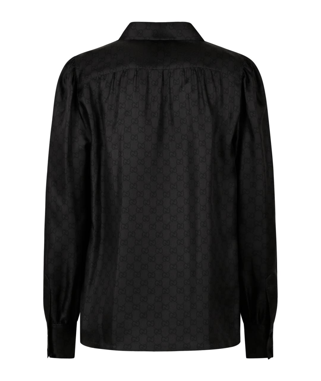 GUCCI Черная шелковая рубашка, фото 2