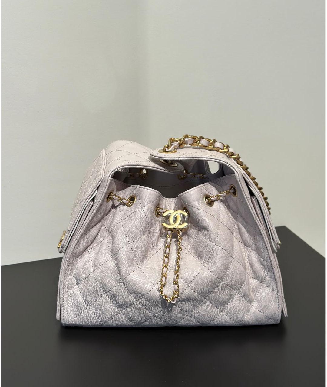 CHANEL Розовая кожаная сумка тоут, фото 3