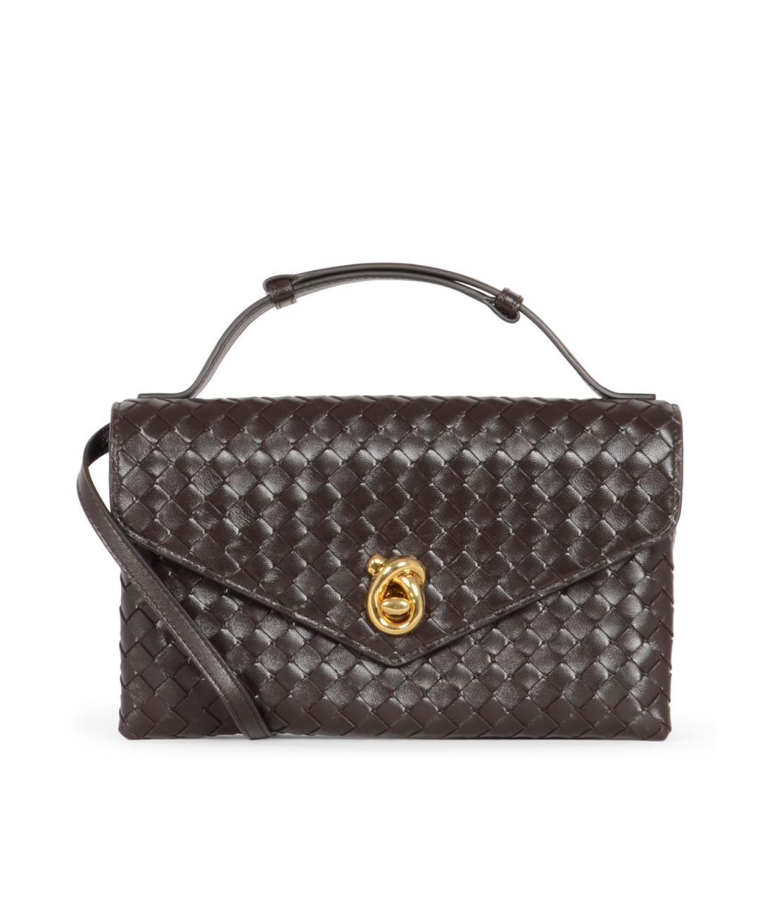 BOTTEGA VENETA Коричневая кожаная сумка через плечо, фото 1