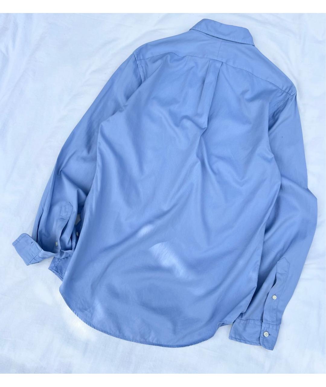 POLO RALPH LAUREN Голубая хлопковая классическая рубашка, фото 2