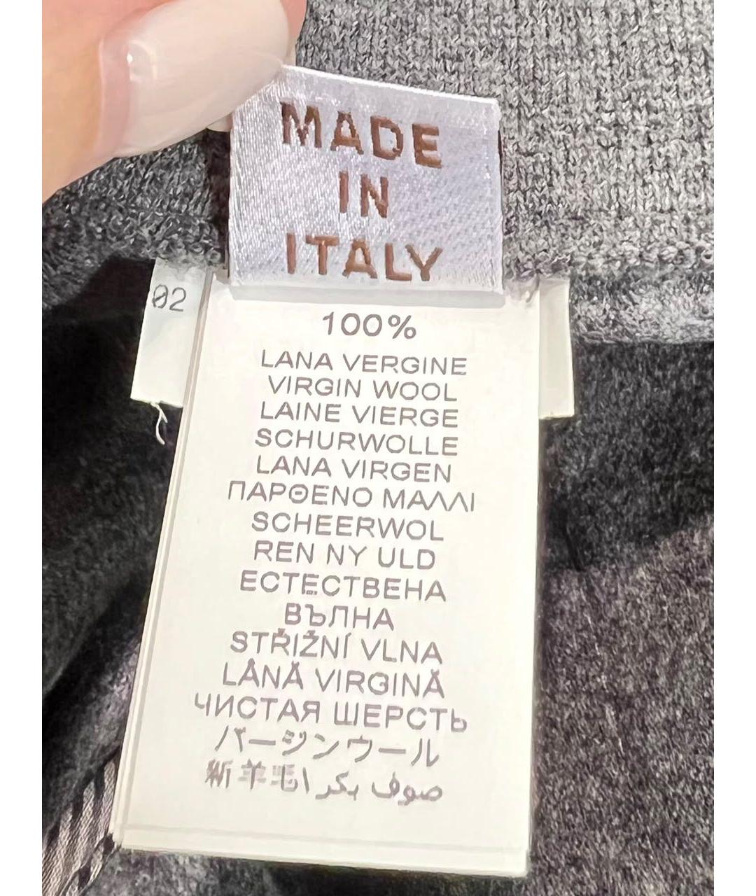 BRUNELLO CUCINELLI Антрацитовые шерстяные бриджи, фото 7