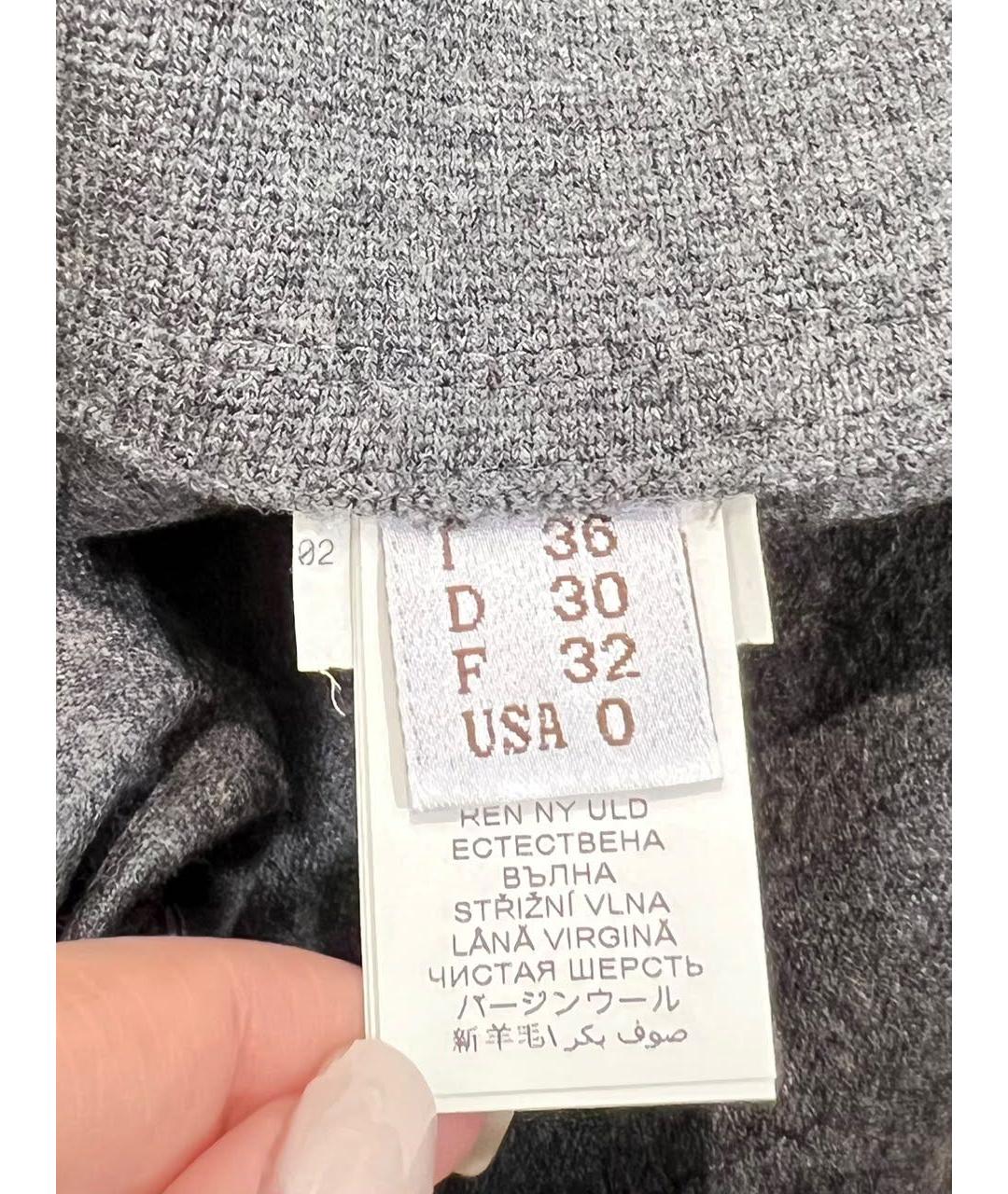 BRUNELLO CUCINELLI Антрацитовые шерстяные бриджи, фото 6