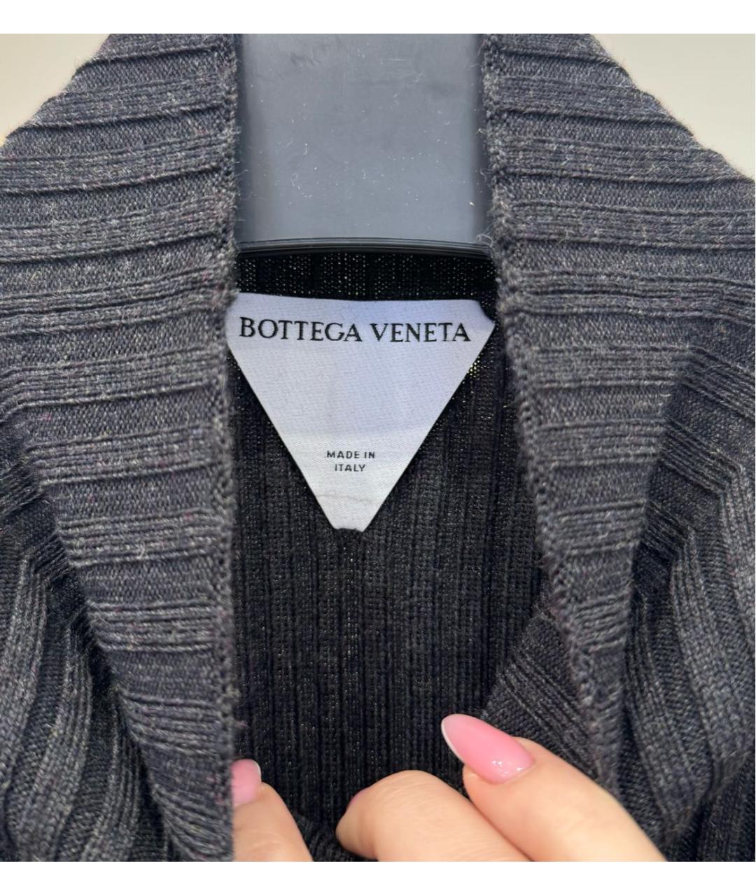 BOTTEGA VENETA Серый шерстяной джемпер / свитер, фото 3