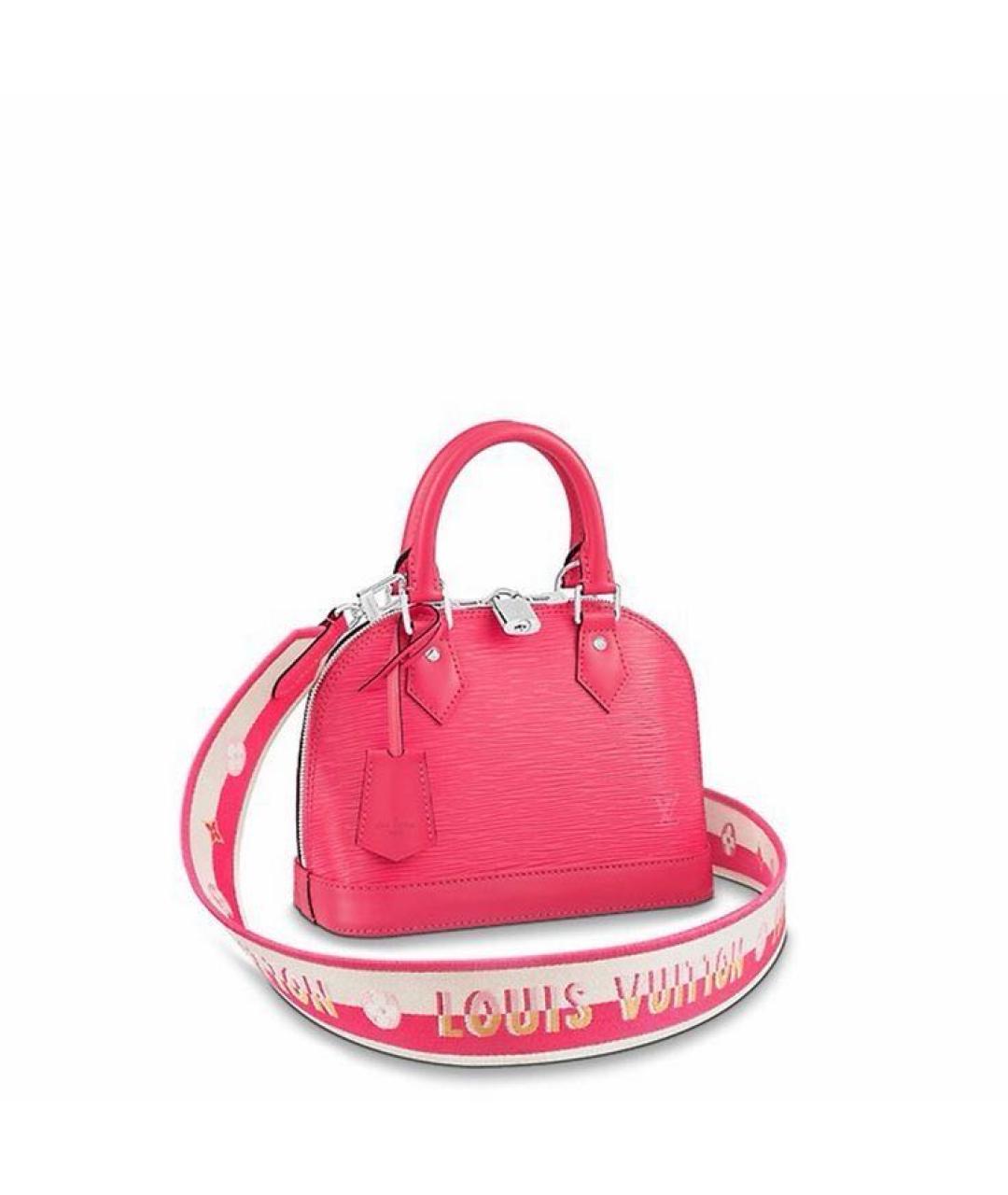 LOUIS VUITTON Розовая кожаная сумка с короткими ручками, фото 9