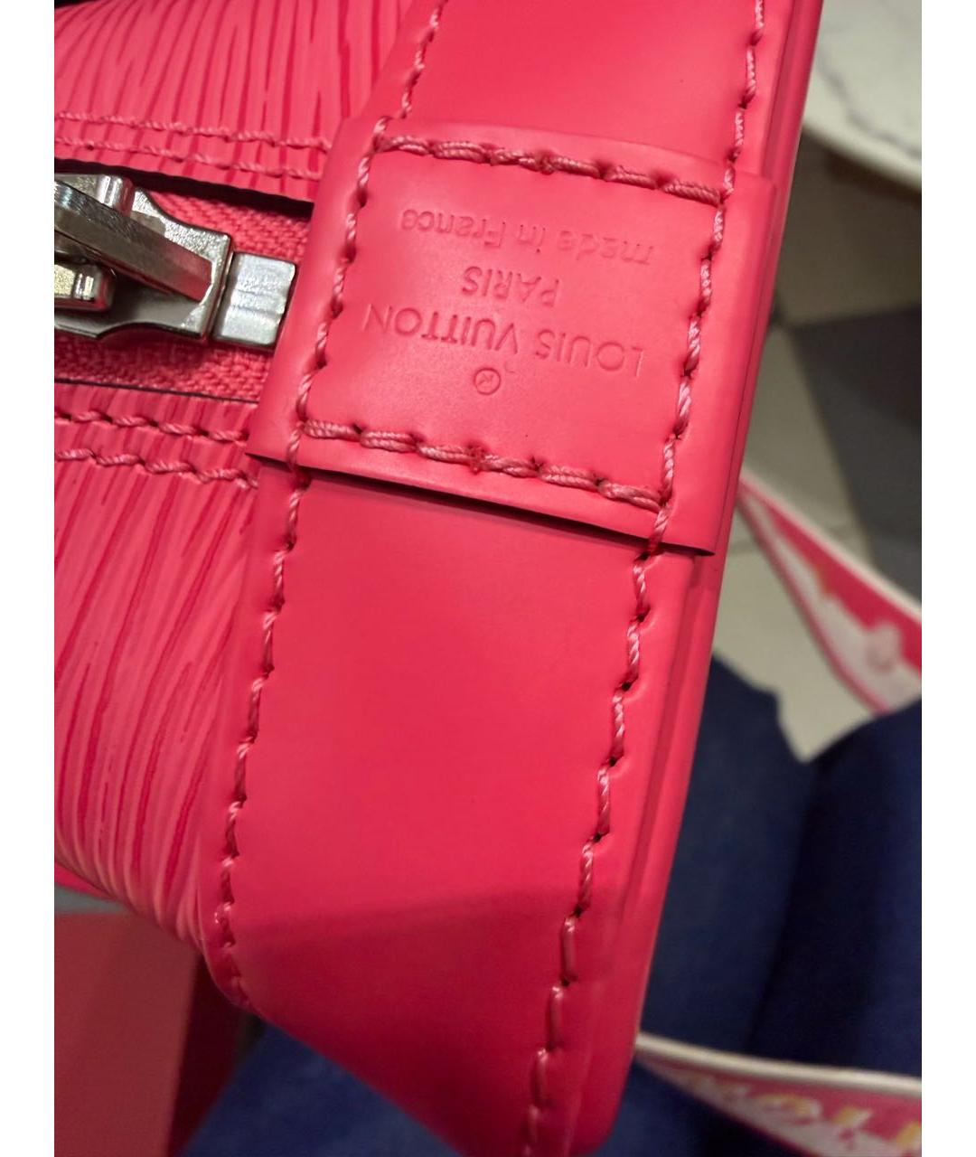 LOUIS VUITTON Розовая кожаная сумка с короткими ручками, фото 5