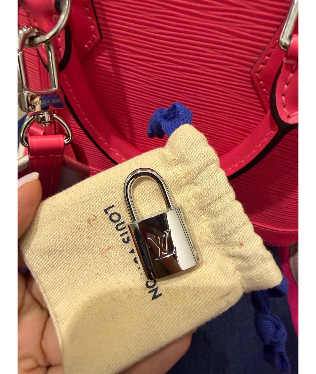 LOUIS VUITTON Розовая кожаная сумка с короткими ручками, фото 3