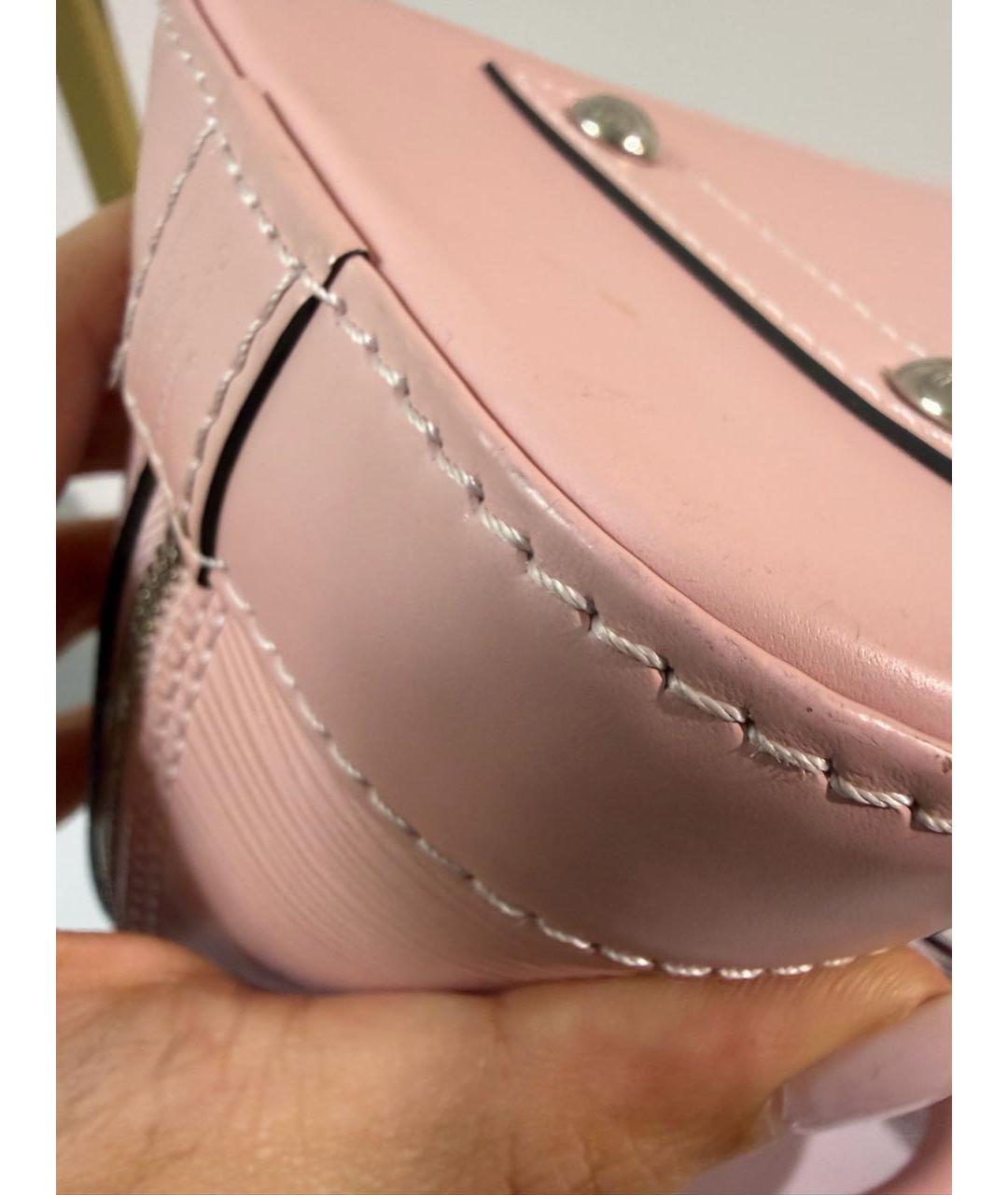 LOUIS VUITTON Розовая кожаная сумка с короткими ручками, фото 6