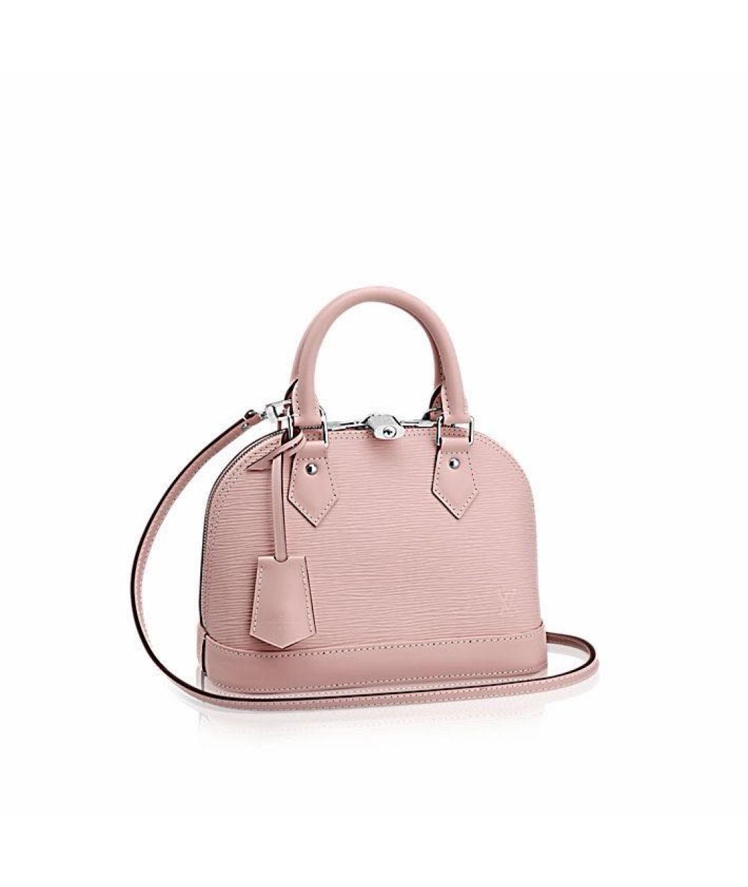 LOUIS VUITTON Розовая кожаная сумка с короткими ручками, фото 9
