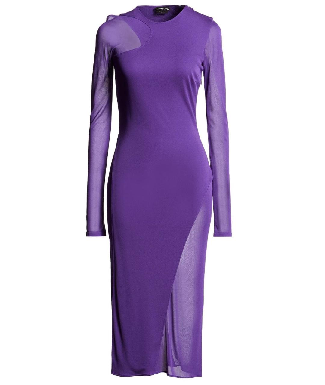 TOM FORD Фиолетовое вискозное коктейльное платье, фото 1
