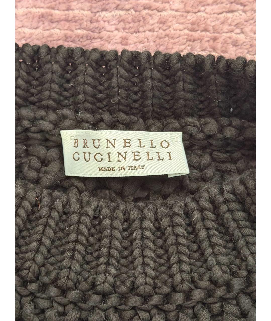 BRUNELLO CUCINELLI Черная хлопковая жилетка, фото 3