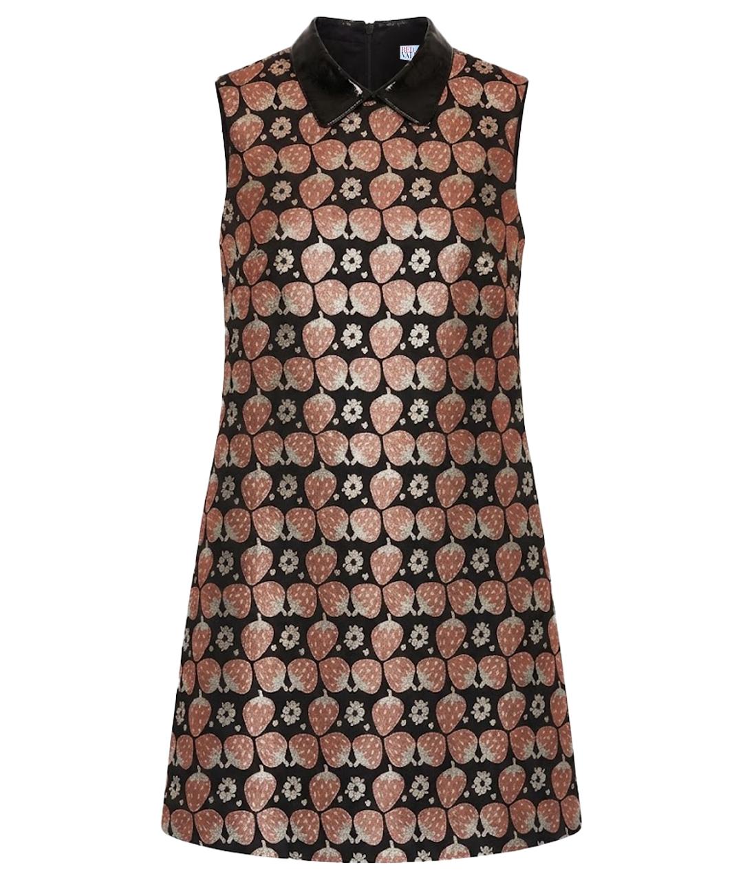 RED VALENTINO Черное шелковое коктейльное платье, фото 1
