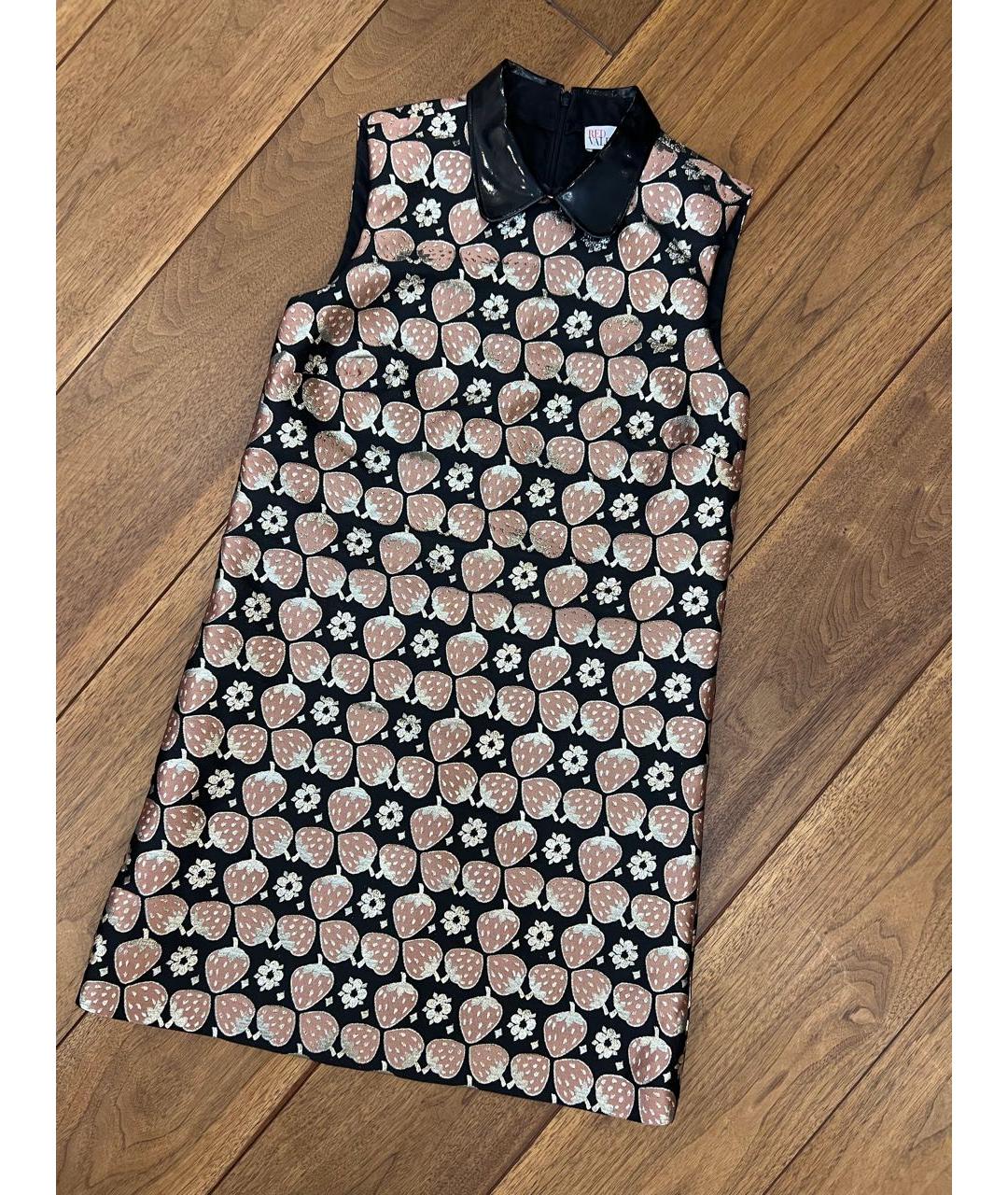 RED VALENTINO Черное шелковое коктейльное платье, фото 5