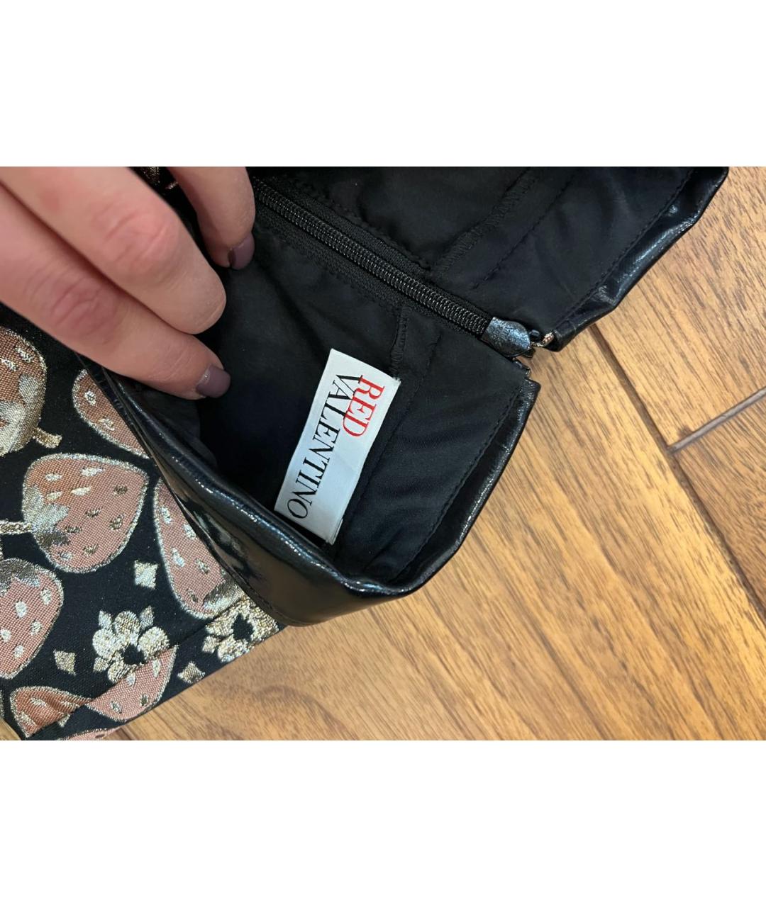 RED VALENTINO Черное шелковое коктейльное платье, фото 3