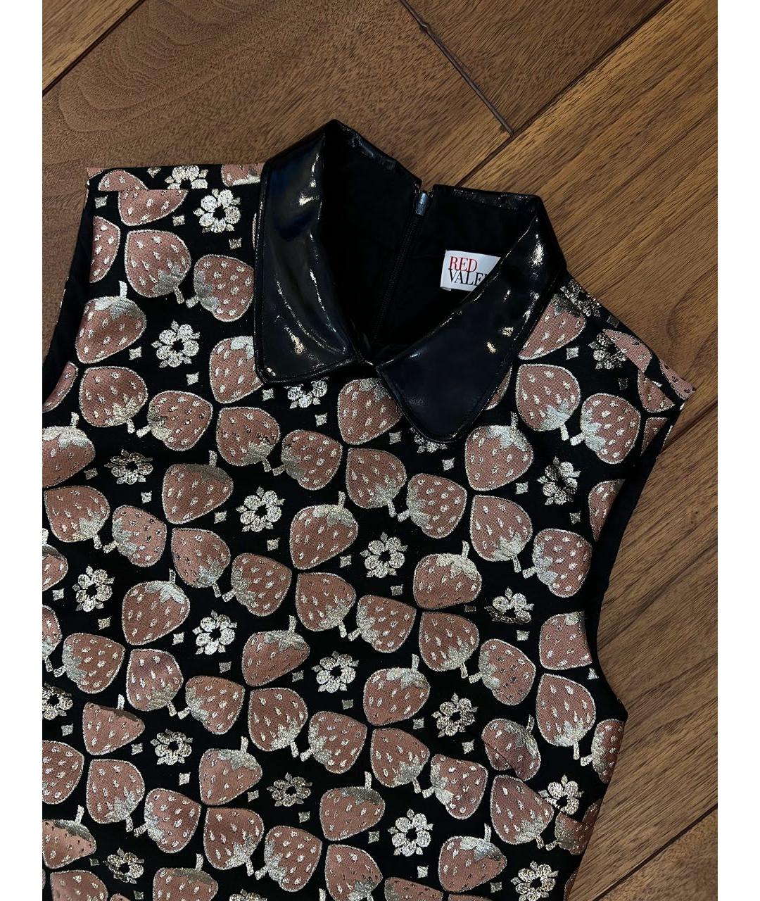 RED VALENTINO Черное шелковое коктейльное платье, фото 2
