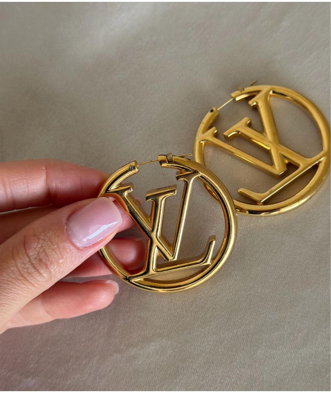 LOUIS VUITTON Золотые серьги, фото 2