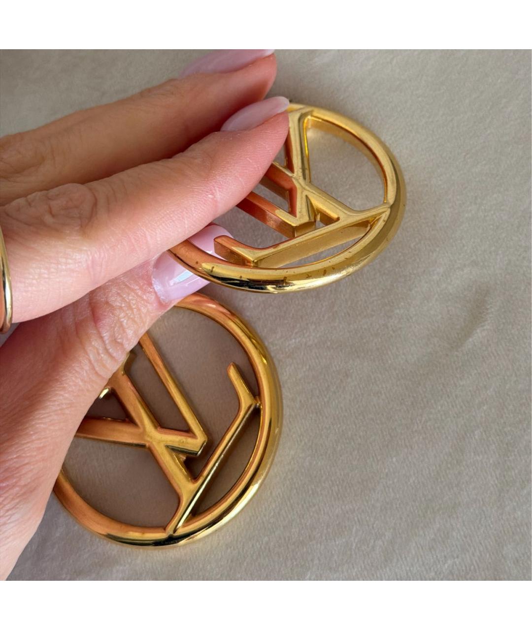 LOUIS VUITTON Золотые серьги, фото 3