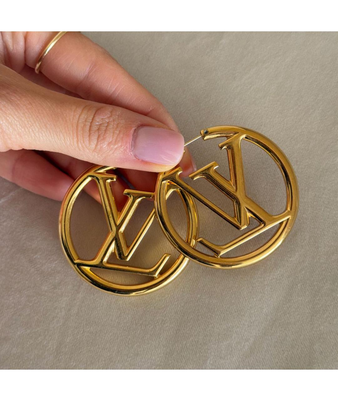 LOUIS VUITTON Золотые серьги, фото 5