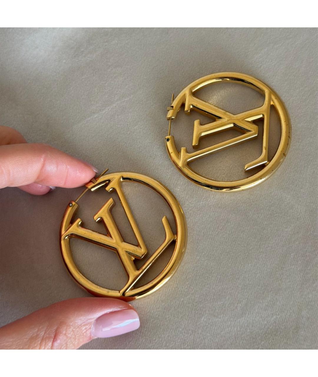 LOUIS VUITTON Золотые серьги, фото 4