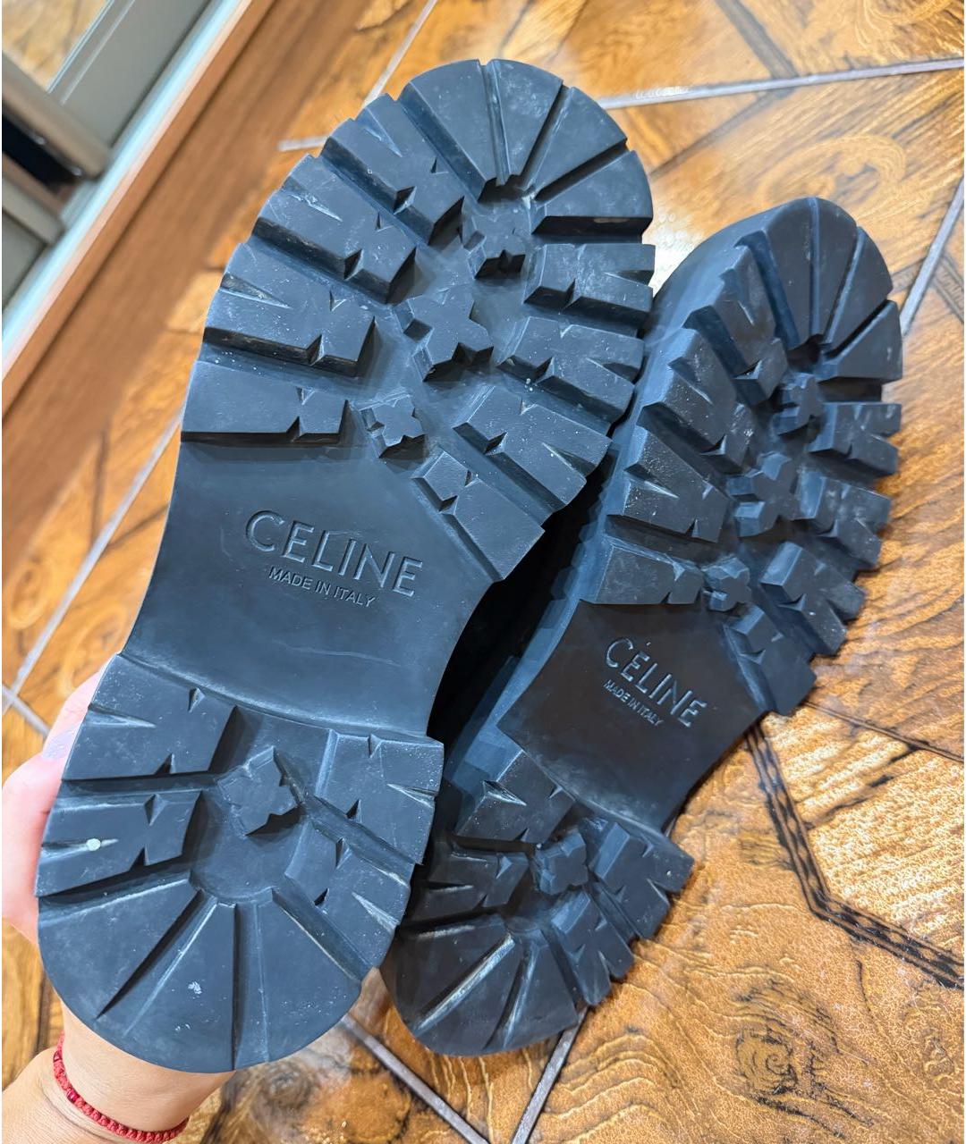 CELINE Черные текстильные ботинки, фото 6