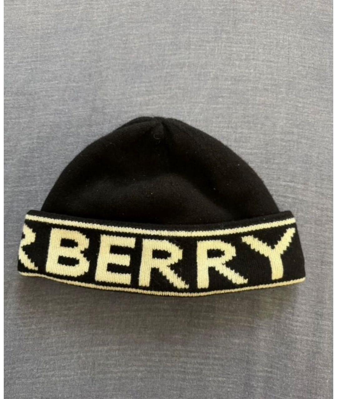 BURBERRY Черная кашемировая шапка, фото 3