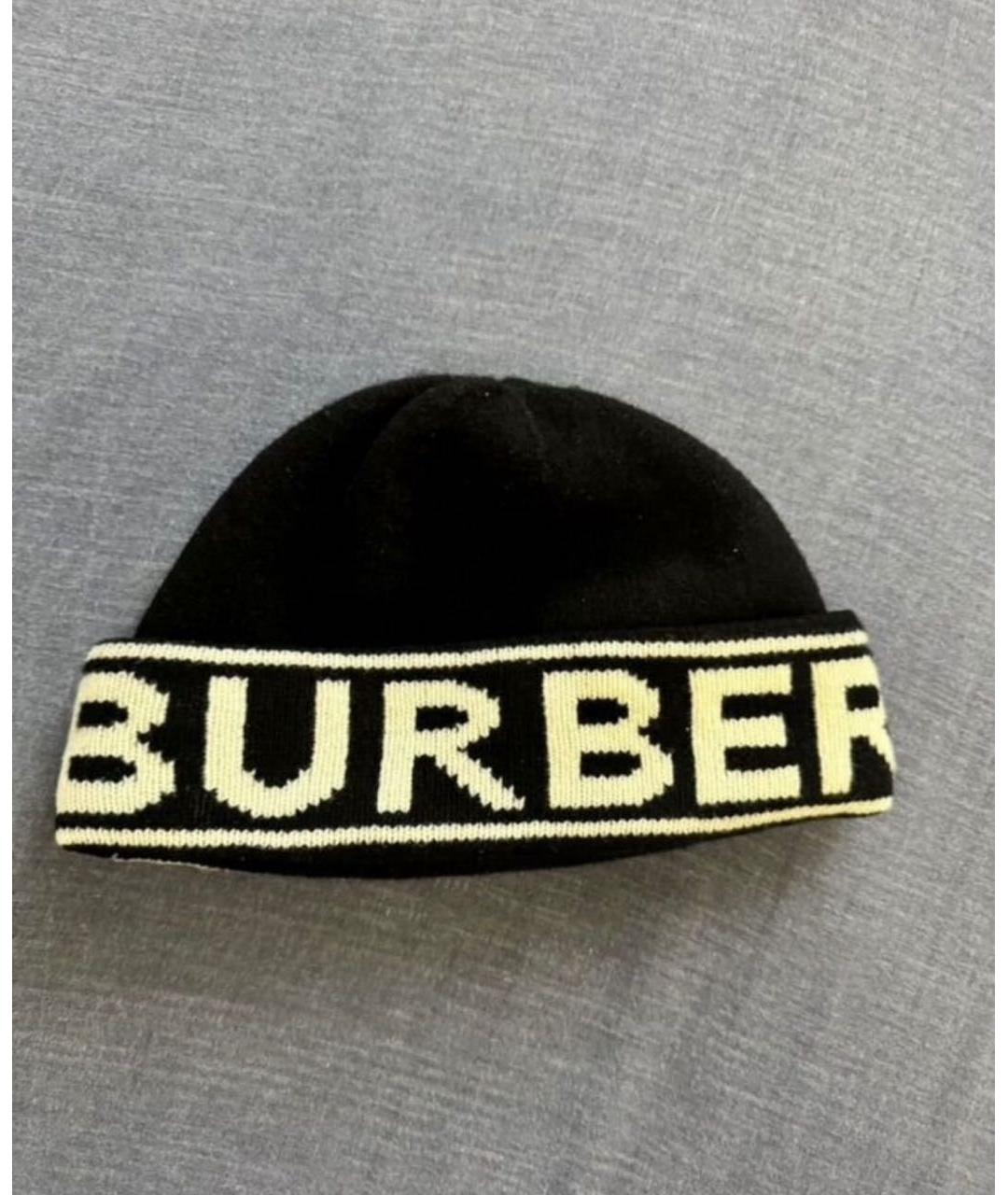 BURBERRY Черная кашемировая шапка, фото 4
