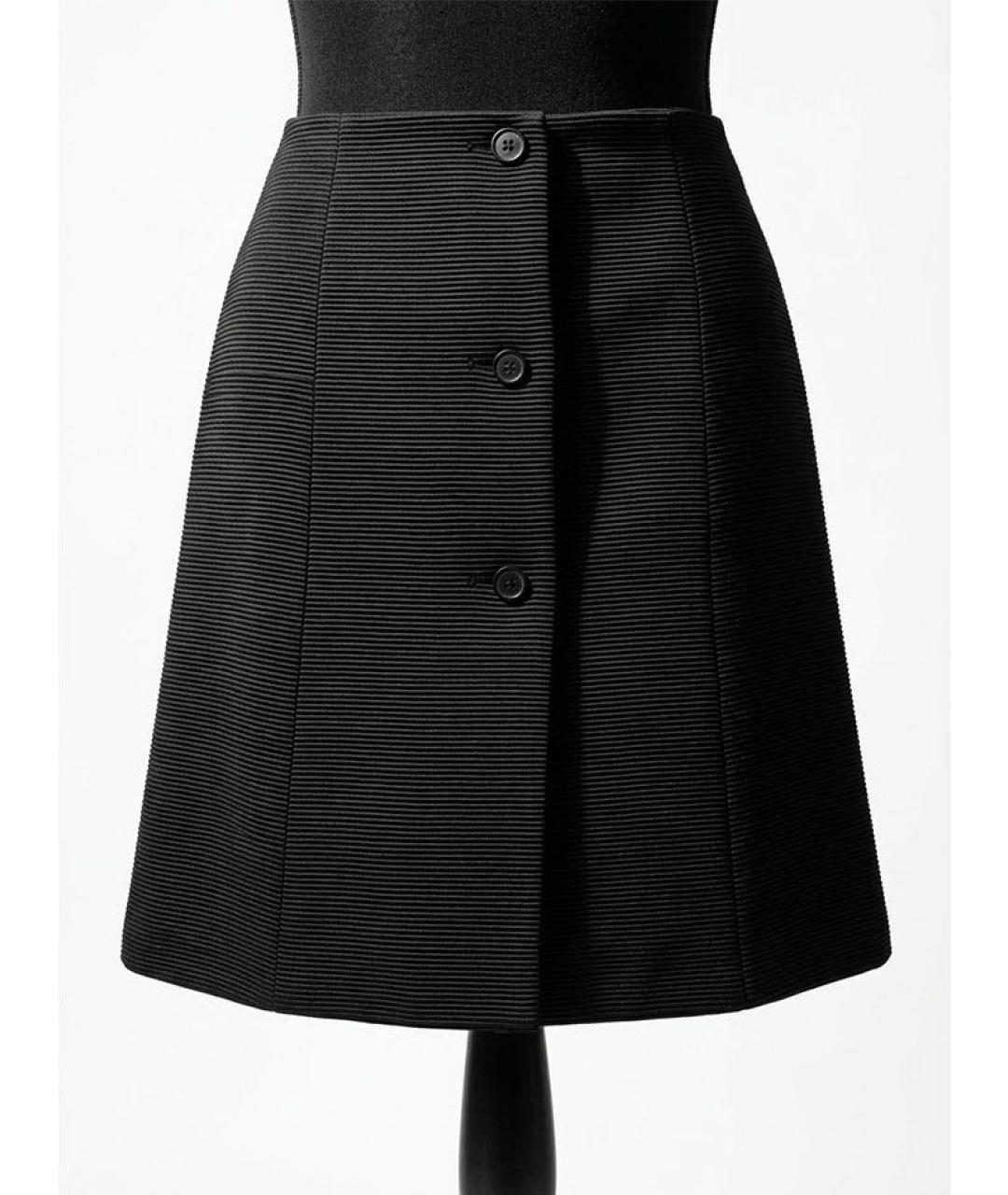 CHRISTIAN DIOR Черная шерстяная юбка мини, фото 4