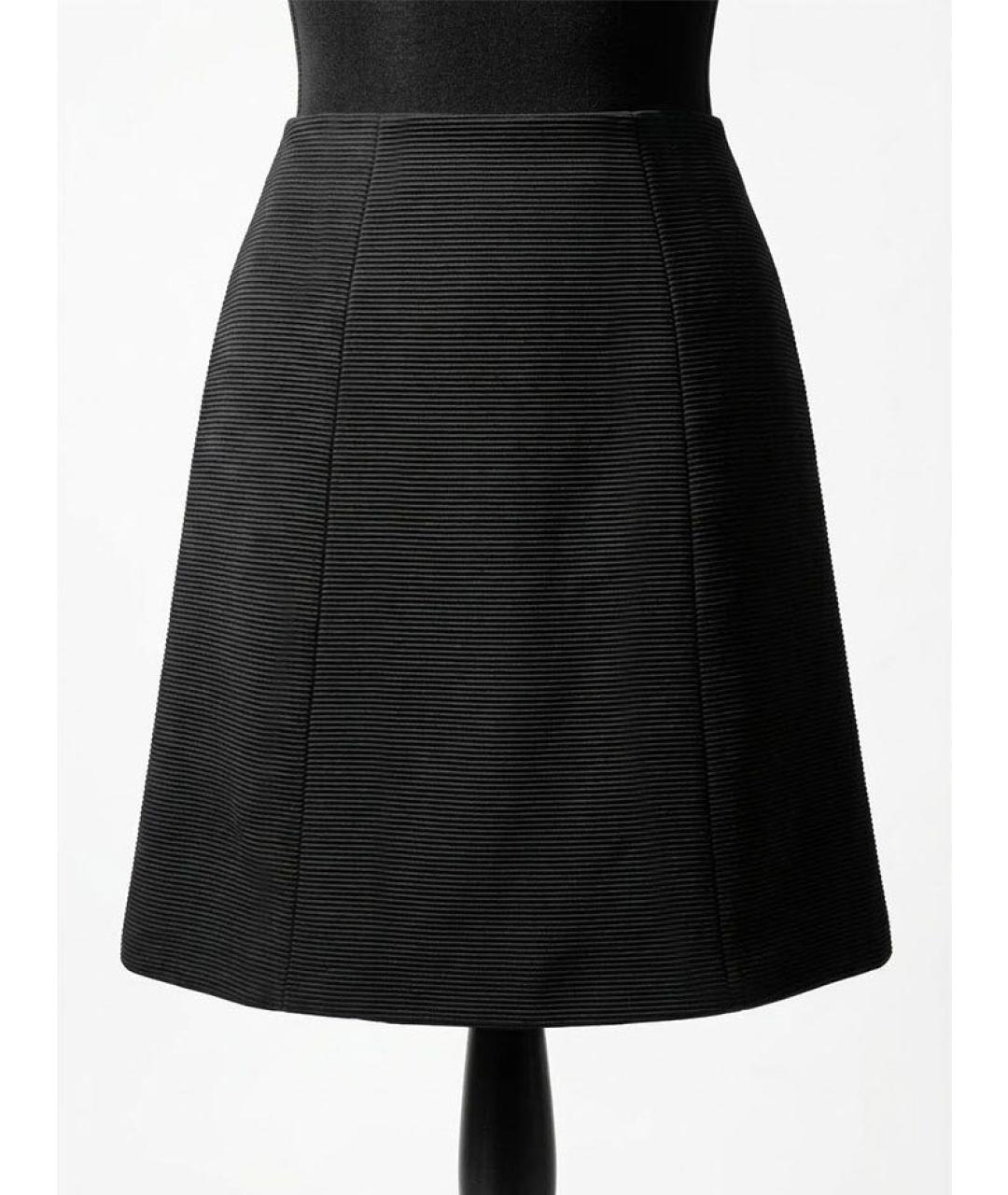 CHRISTIAN DIOR Черная шерстяная юбка мини, фото 2