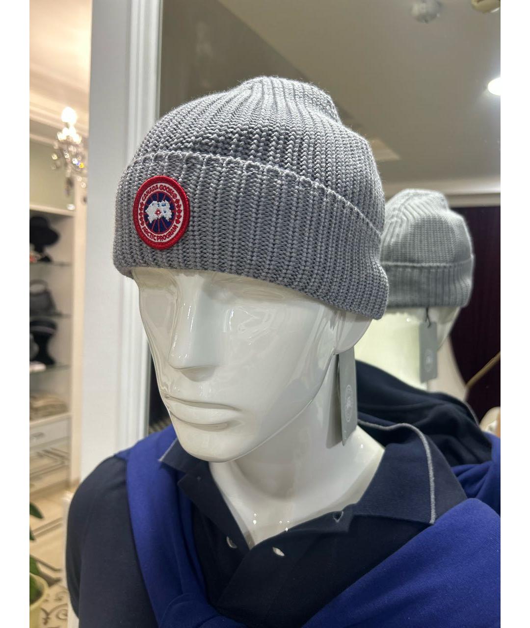 CANADA GOOSE Серая шерстяная шапка, фото 7