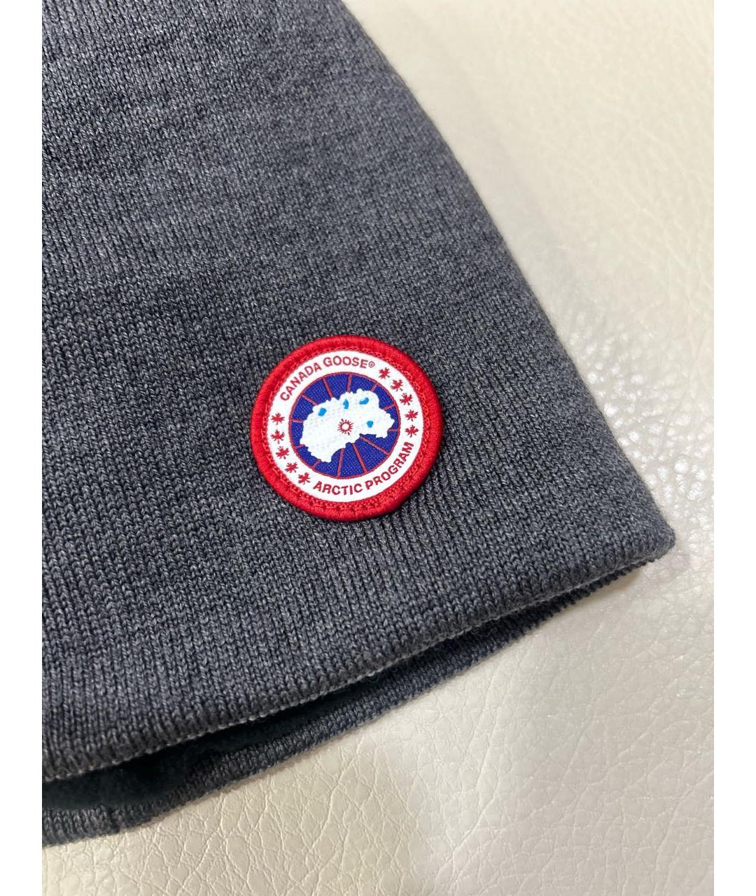 CANADA GOOSE Антрацитовая шапка, фото 2