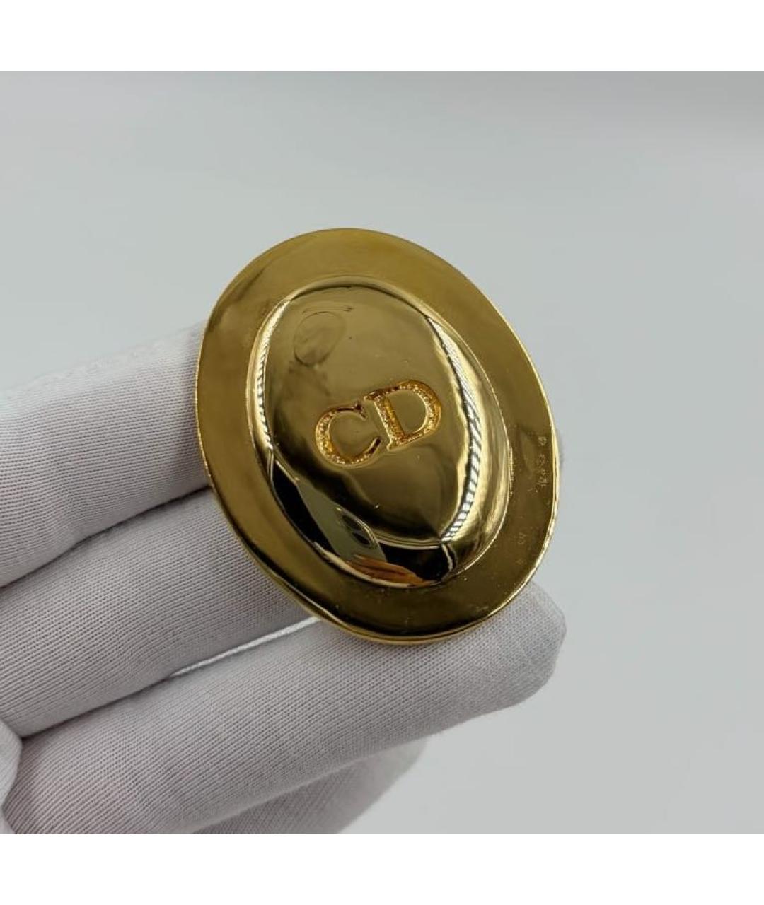 CHRISTIAN DIOR Золотая позолоченная булавка / брошь, фото 2
