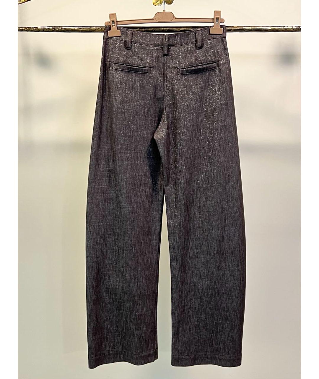BRUNELLO CUCINELLI Коричневые хлопковые брюки широкие, фото 2