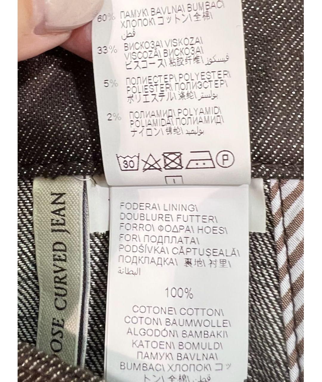 BRUNELLO CUCINELLI Коричневые хлопковые брюки широкие, фото 8