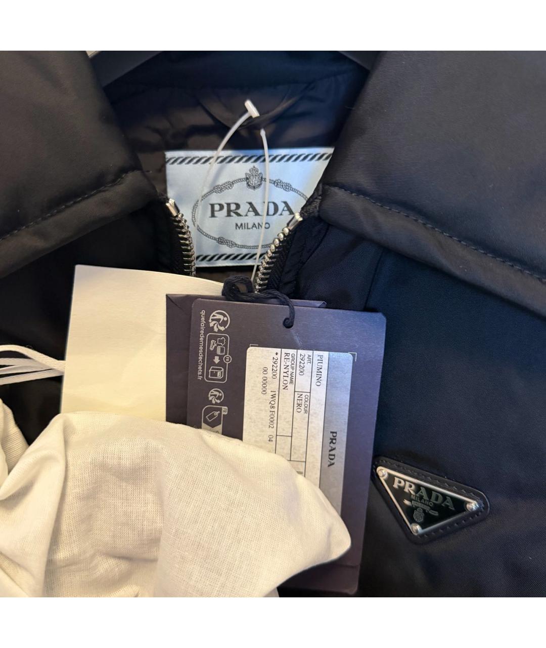 PRADA Черная нейлоновая куртка, фото 3